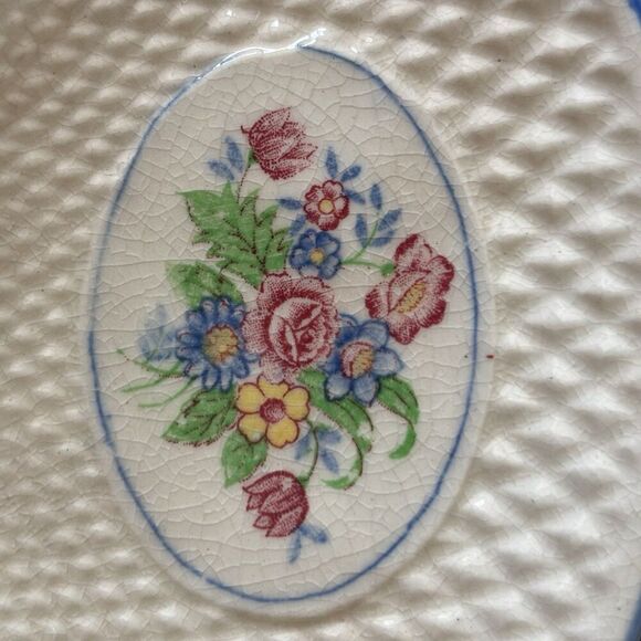 UNBRANDED Vintage Ceramic Floral 3 Section Relish Dish Tray W/Handle 8” Japan - Picture 11 of 15